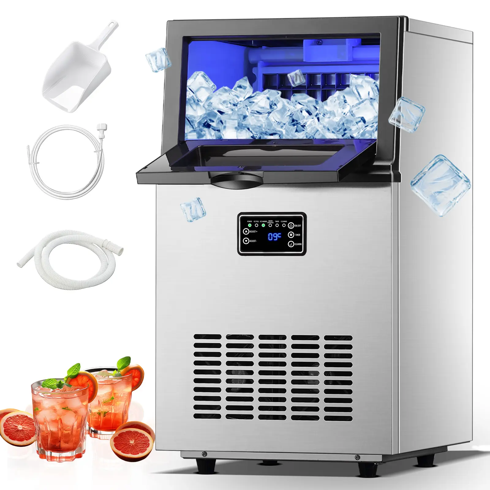 Commercial ice maker 2.0, 2100 pounds, 2-way water addition, self ...