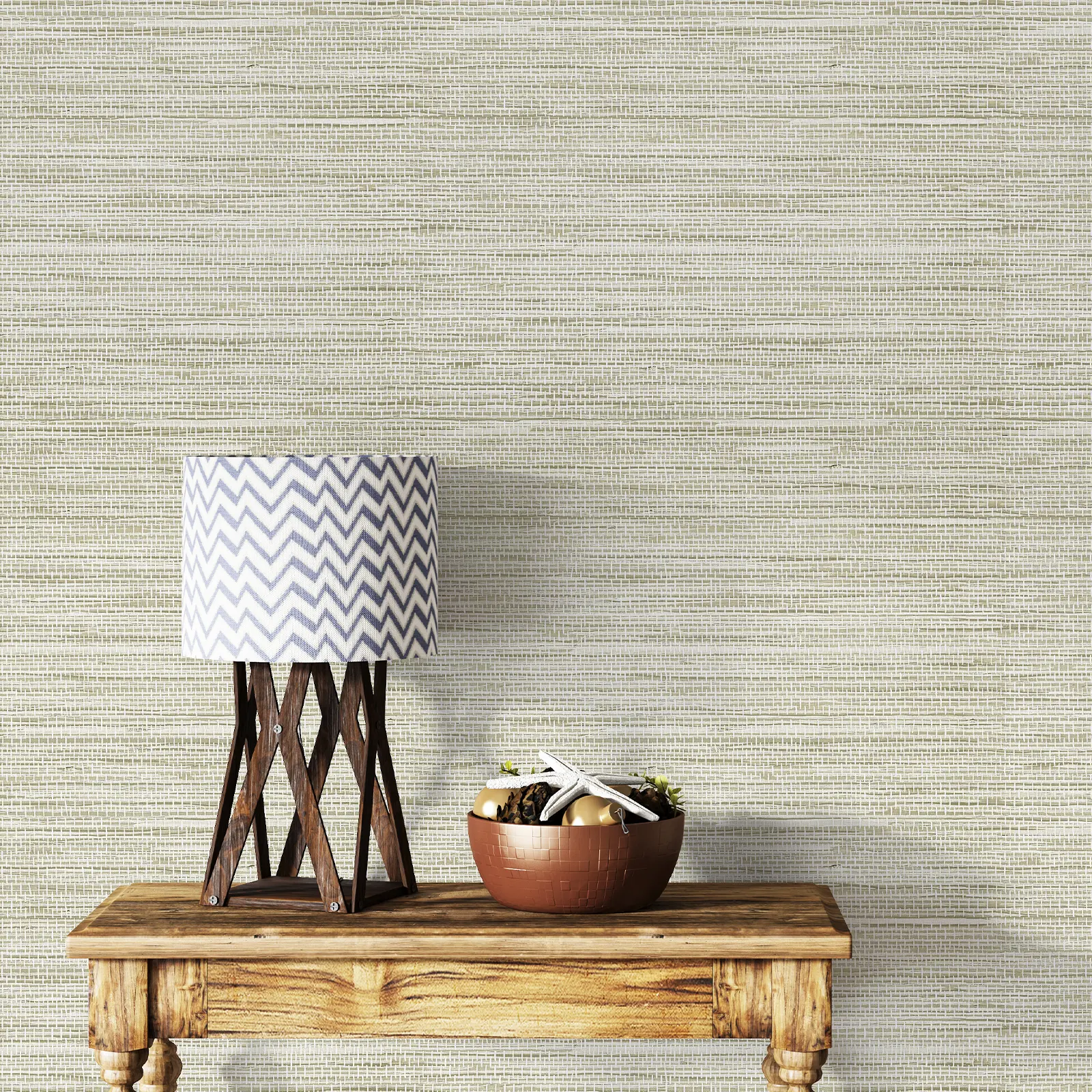 Light Yellow Grasscloth Peel-Stick Wallpaper - Woven Linen Texture Self-Adhesive Indoor Decorative Wall Covering for DIY Users, Multi-Size, Bedroom, Neutral Accent Wall