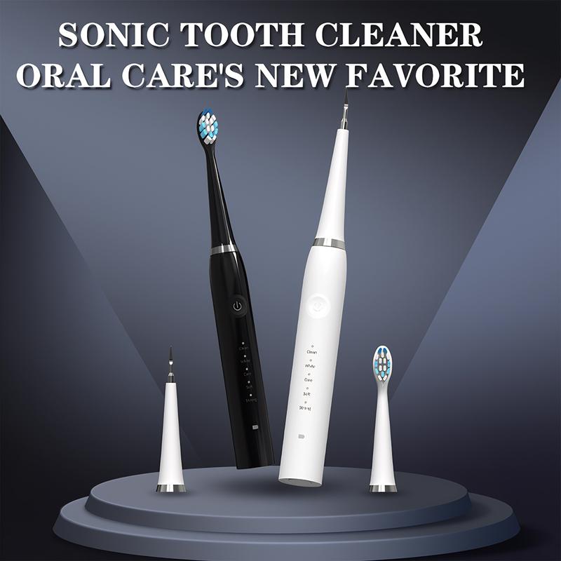 XINGHESHINE Oral Plaque & Tartar Remover for Teeth,Dental Calculus Remover Dental Teeth Cleansing Kit,Rechargeable Dental Teeth Cleaner Tools Kits & 5 Adjustable Modes,3 Replaceable Heads for Women Adlut Pet Safe Use Removable Adjustable