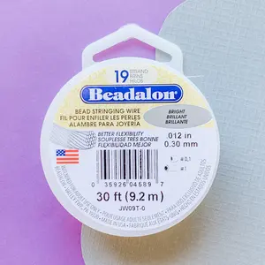 .012 Bright Beadalon Stringing Wire - 30ft