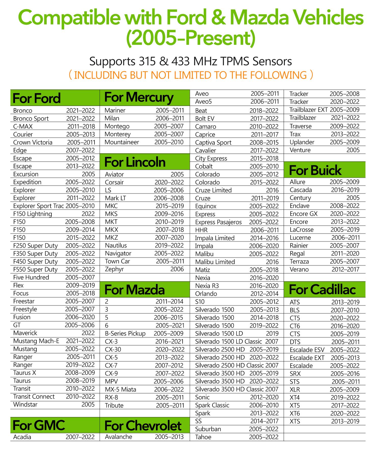 [ONLY for GM & Ford] VXDAS Super GL50448 2-in-1 TPMS Relearn Reset Tool  for Ford & GM | Tire Sensor Activation for F150, Buick, Cadillac, Chevrolet, GMC, Lincoln, Mazda