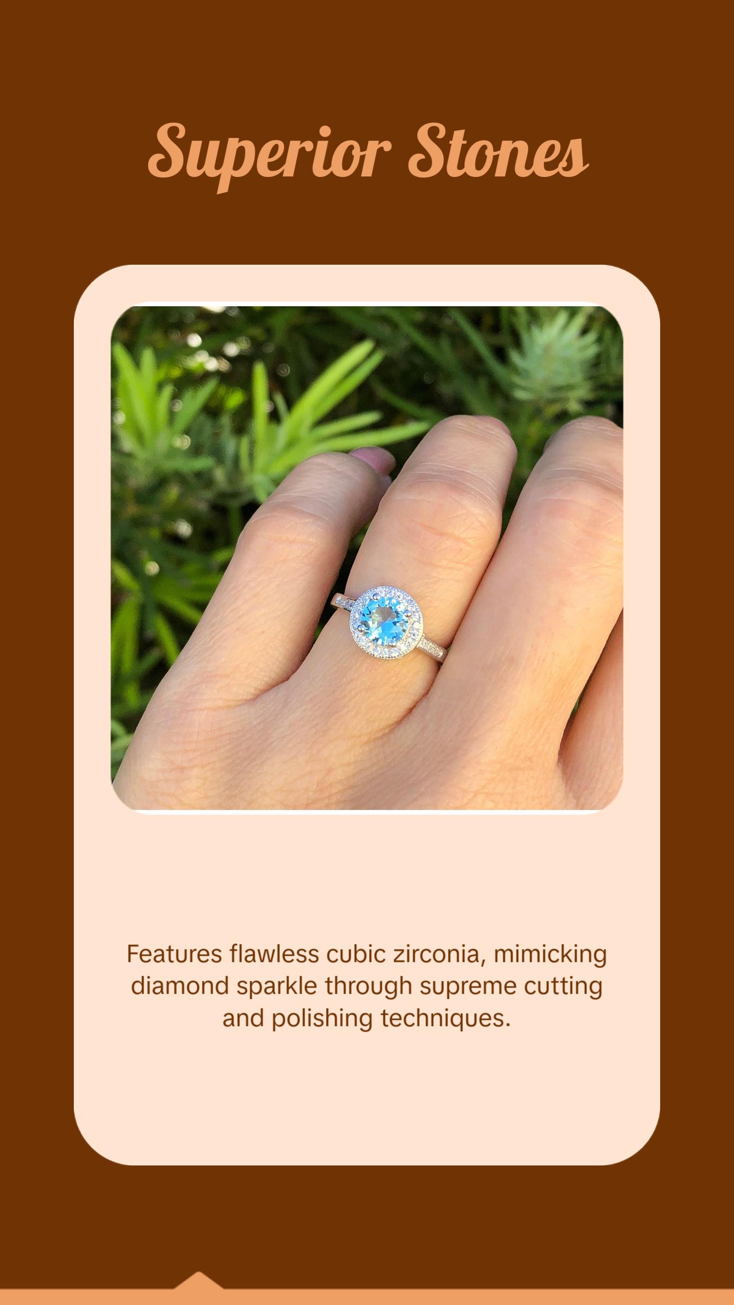 Sterling Silver Halo Aquamarine Ring Sterling Silver Halo Aquamarine Ring