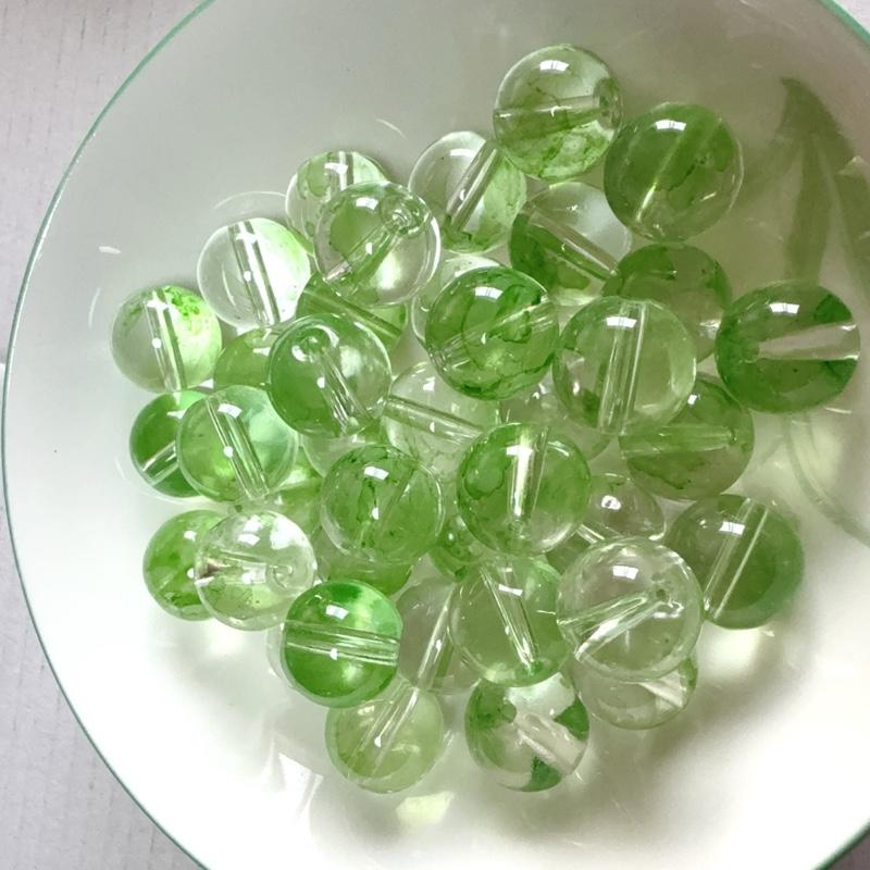 【A001 】DIY 14mm 40pcs Glass Beads Regular Crystal Beads Natural Semi-finished Versatile Bracelet Necklace Making Beads Making