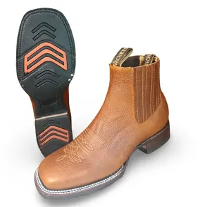 Botin Vaquero Kansas Honey Suela Hule Para Caballero