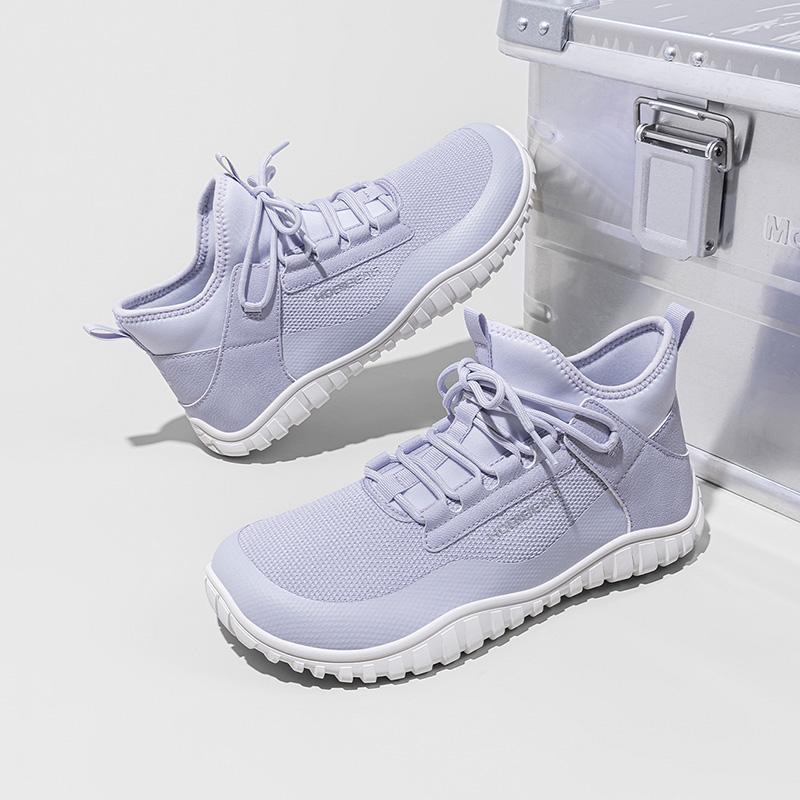 HOBIBEAR Wide Toe Wide Fit Fashion Couple Sneakers High Top Lightweight Slip-Resistant Outdoor Hiking Shoes