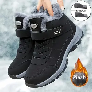 Unisex Winter Warm Snow Boots -1 Pair Casual Waterproof Non-slip Plush Lined Ankle Boots for Outdoor Activities Men's & Boys Footwear Winter Daily Wear fur boots snow boots for women cowgirl boots boots for women winter boots fur boots for women