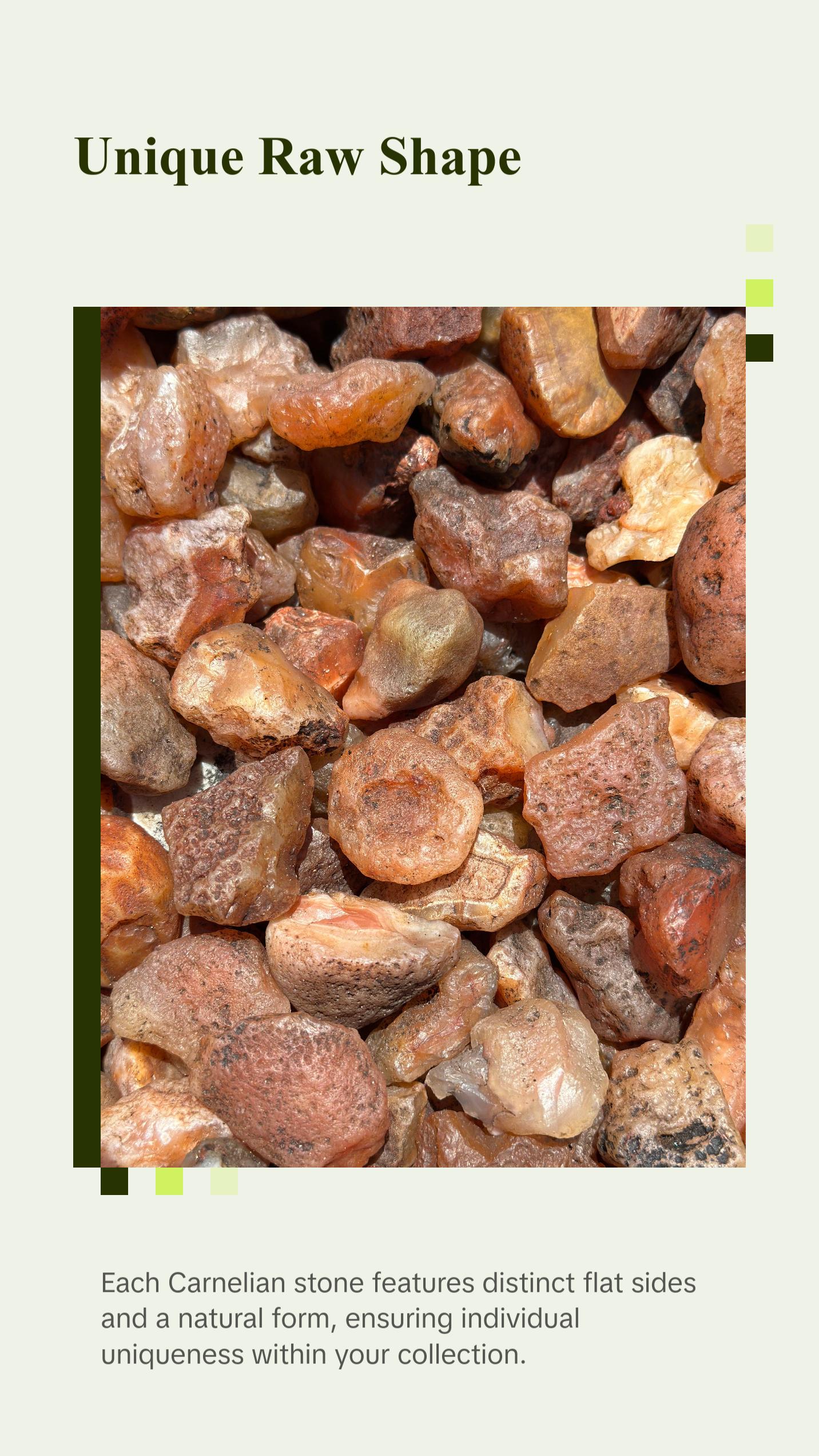 Raw Carnelian Stone - Grade B from Madagascar