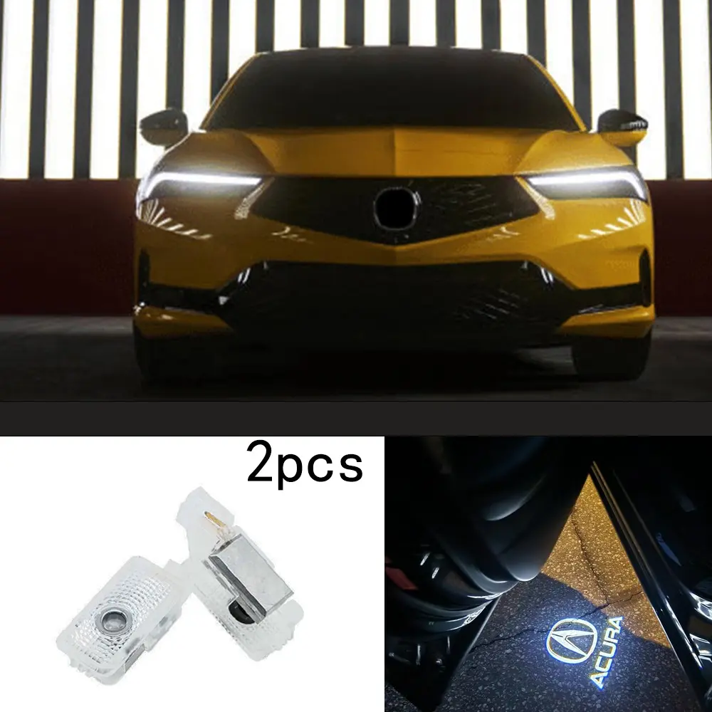 2 Pcs LED Interior Decoration Sticker Light, Car Decorative Light, Car Ambient Lighting, Car Door Lights, Door Projector Lights, Ambient Projection Laser Light For Acura MDX/ZDX/TL/TLX/RLX, Laser Projection, Multi-color LED, OEM Standard, Plug & Play
