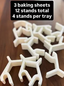 Baking Sheet Stacker Stands – 3 Pack (12 Pieces) | Stackable Cookie Sheet & Pan Organizer