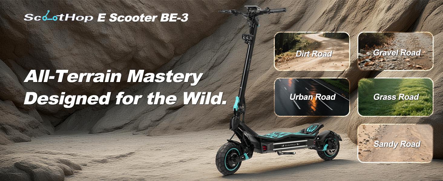 BE-3 Adult Electric Scooter 50 Miles Range 44 MPH Top Speed 60V 30Ah Battery Dual 4000W Motors 10" Pneumatic Tires Foldable Design Ideal for Commuting Fitness or Gifting TikTokShop