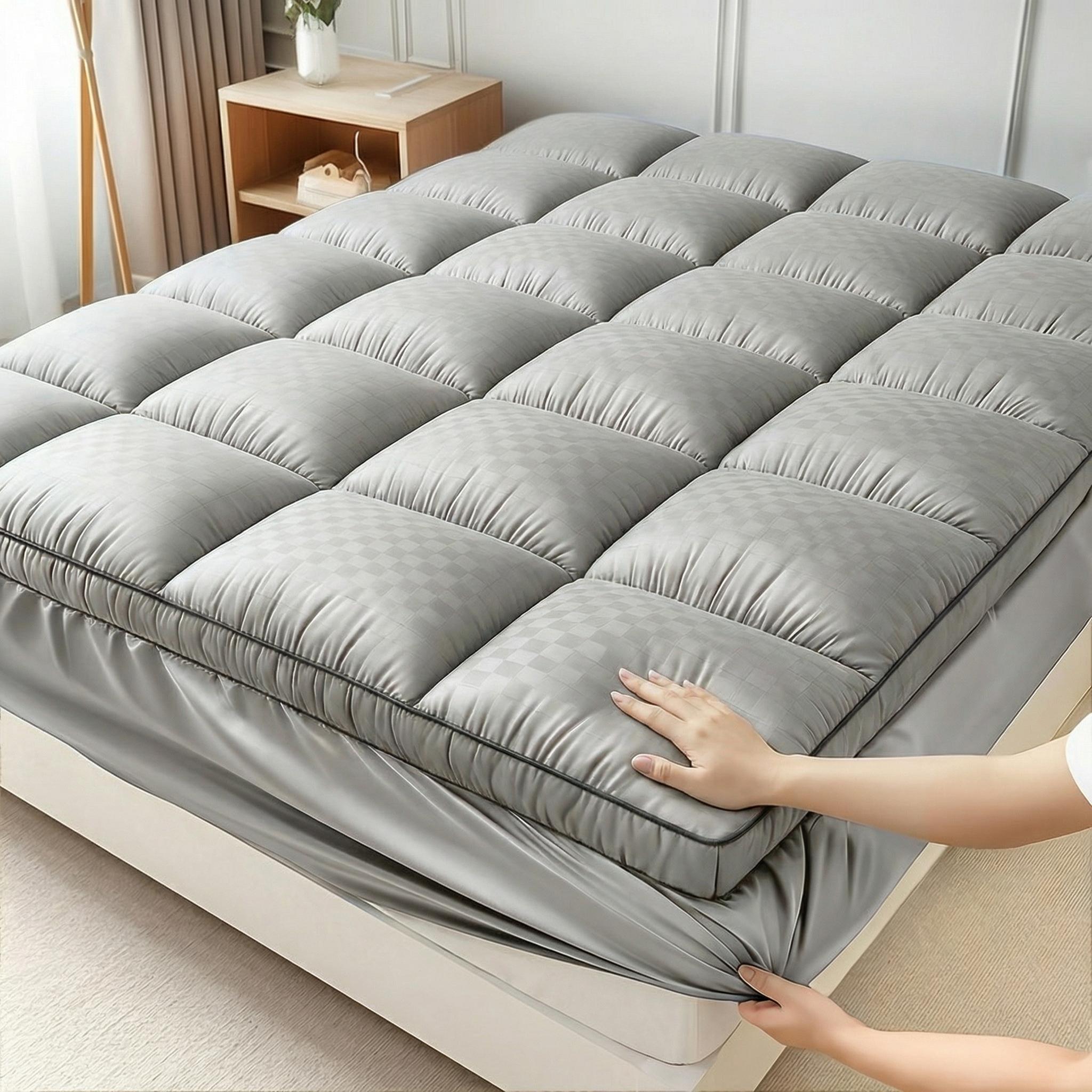 Extra Thick Mattress topper  8-21 Inch Deep Pockets Soft on Skin, Breathable Polyester Machine Washable and Comfortable Cooling Mattress Pad top