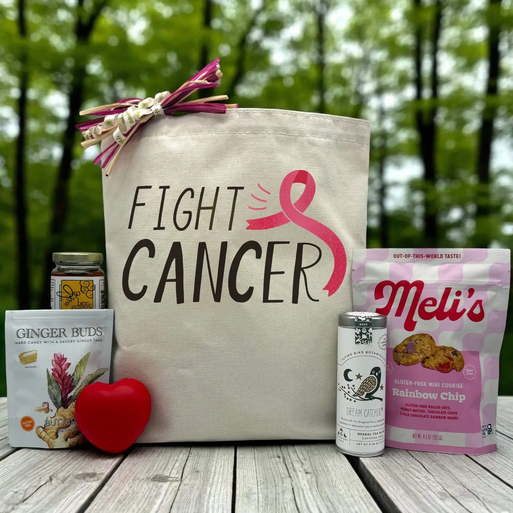 Itsonlynaturalgifts Fight Cancer Gift Basket for Children - Handcrafted Care Package with Natural Products & Supportive Items - Thoughtful Gift for Friends Family or Colleagues