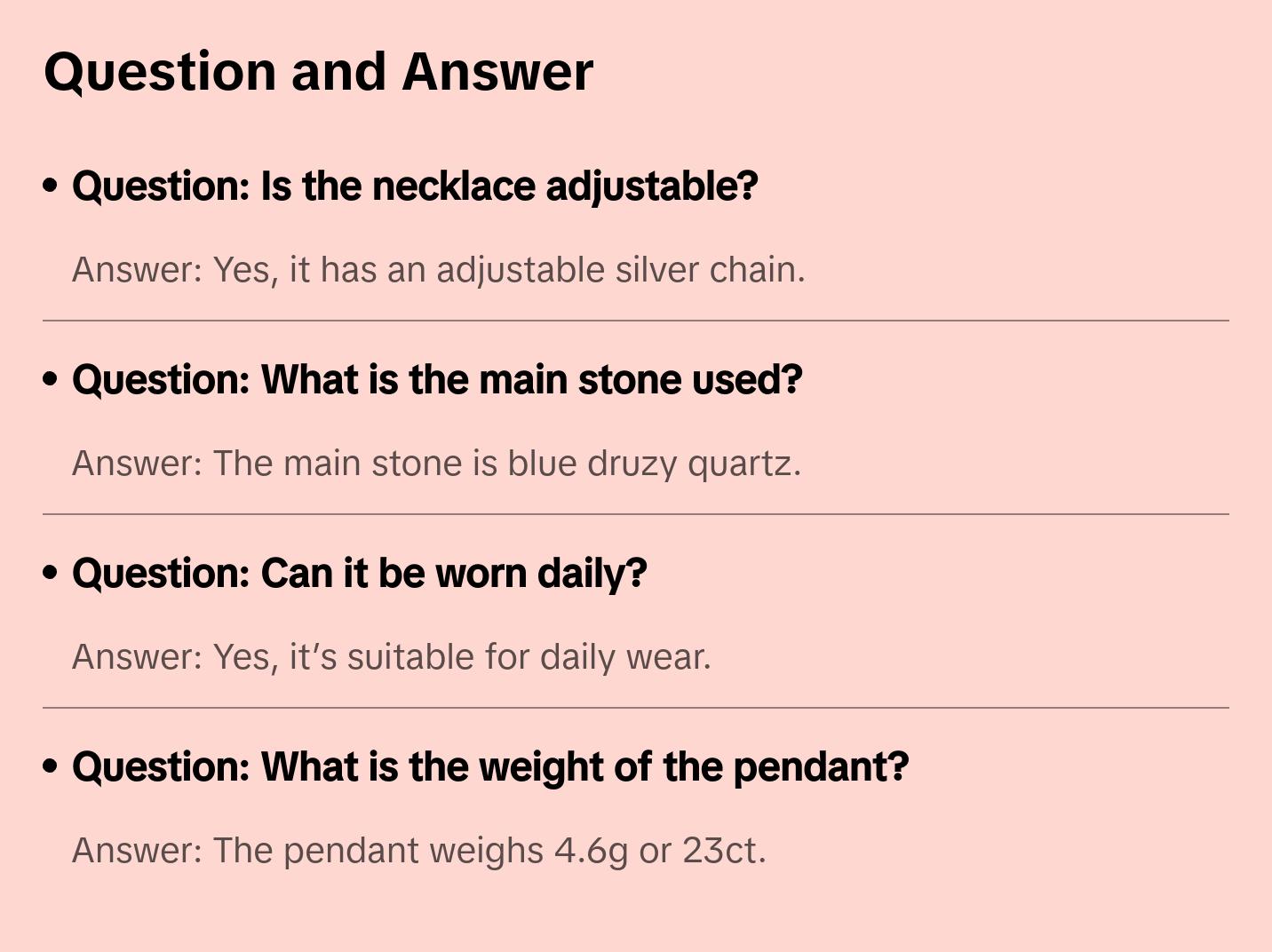 Blue Druzy Quartz Gemstones  Necklace