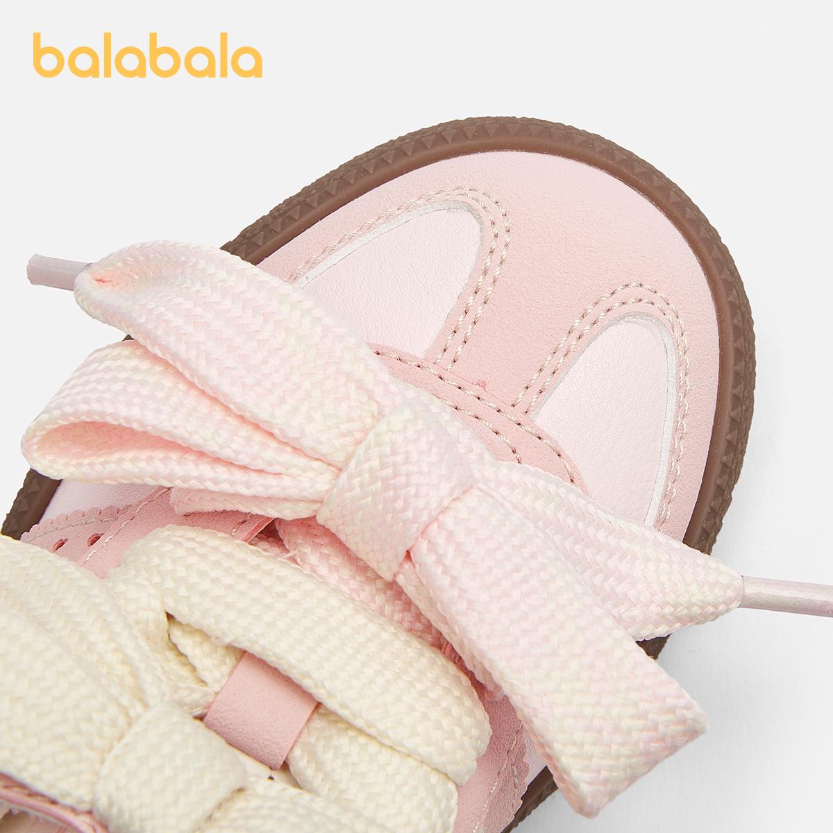 Balabala Kids Sneakers Girls' Training Shoes 2025 Breathable Anti-Slip Easy Velcro Spring Colors White Red Dreamy Pink Full Rubber Outsole Leather Toe Cap Balabala Kids Sneakers Girls' Training Shoes 2025 Breathable Anti-Slip Easy Velcro Spring Colors White Red Dreamy Pink Full Rubber Outsole Leather Toe Cap