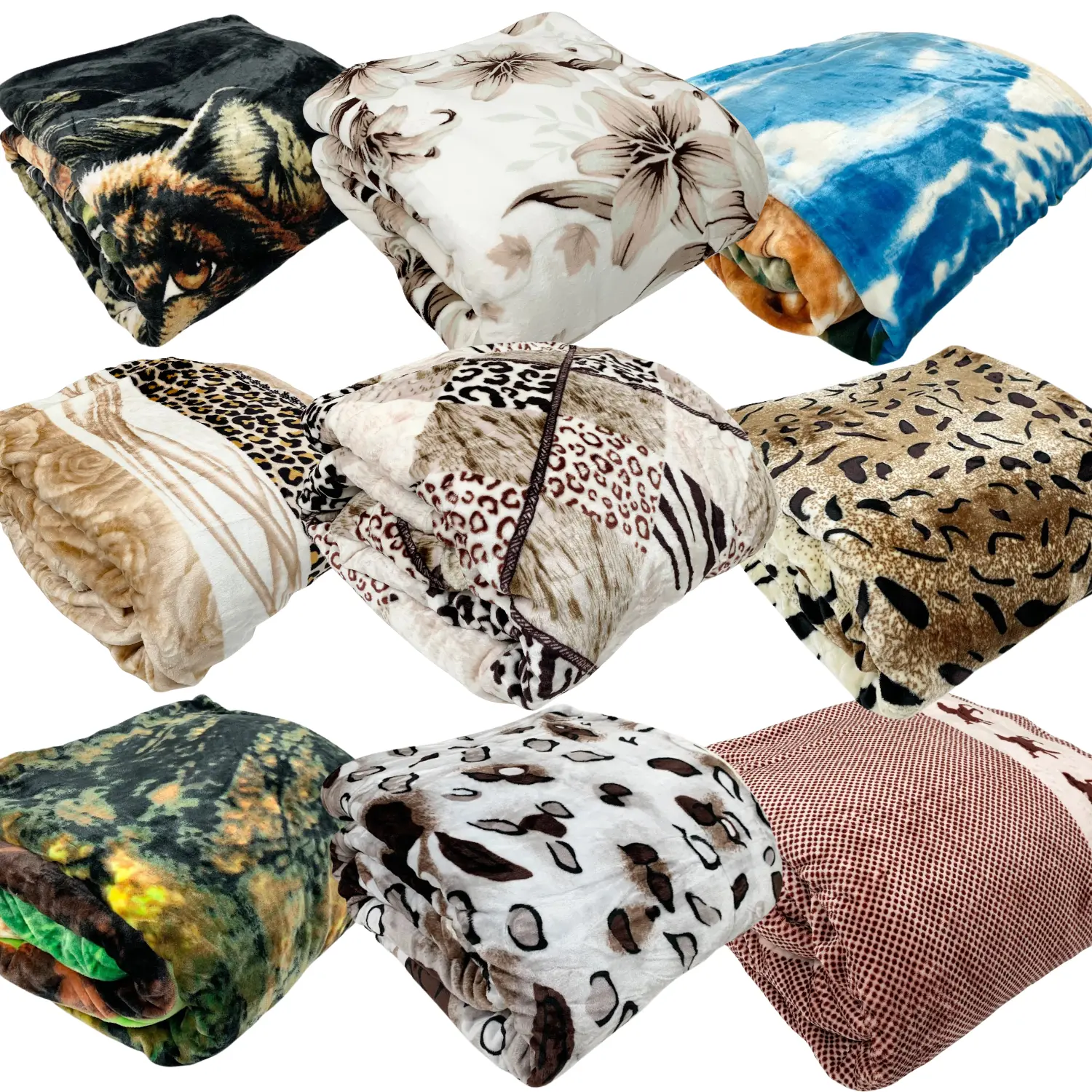 Suprise Blanket 79x95 Super Soft Mystery Oversized Blanket, Animal Patterns