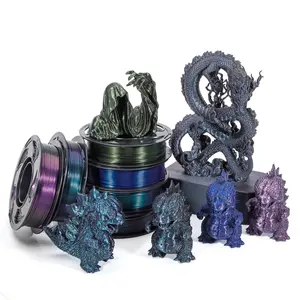 Chameleon filament 1.75mm PLA Filament with Glitter Sparkle, High Intensity Metallic Color Change 3D Filament 1kg (2.2lbs) Spool Perfectly Hide The Layer Line