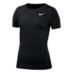 Nike Pro Women's Dri-FIT Mesh Top – Short Sleeve Breathable Athletic Training Shirt with Allover Mesh | Cooling Moisture-Wicking Lightweight Gym Workout Running Yoga Sports Top | Quick-Dry Performance
