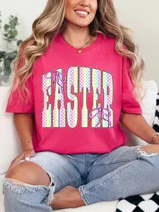 Checkered Easter ~ Unisex Short Sleeve T-Shirt Gildan Softstyle Printed in the USA