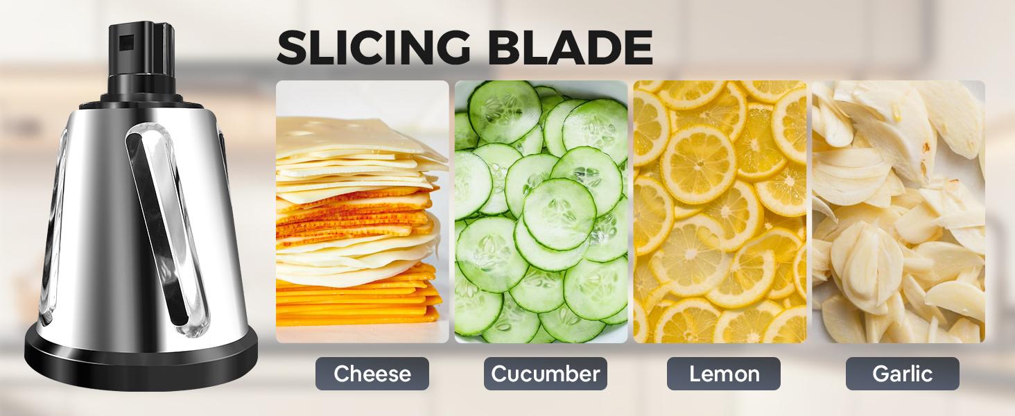 Upgraded Version Joined Rotary Cheese Grater with Handle Vegetable Cheese Shredder Slicer Grater for Kitchen 3 Changeable Blades for Cheese Potato Zucchini Nuts Chocolate Utensils Rotary Hand