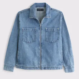 Abercrombie & Fitch Denim Zip Shirt Jacket