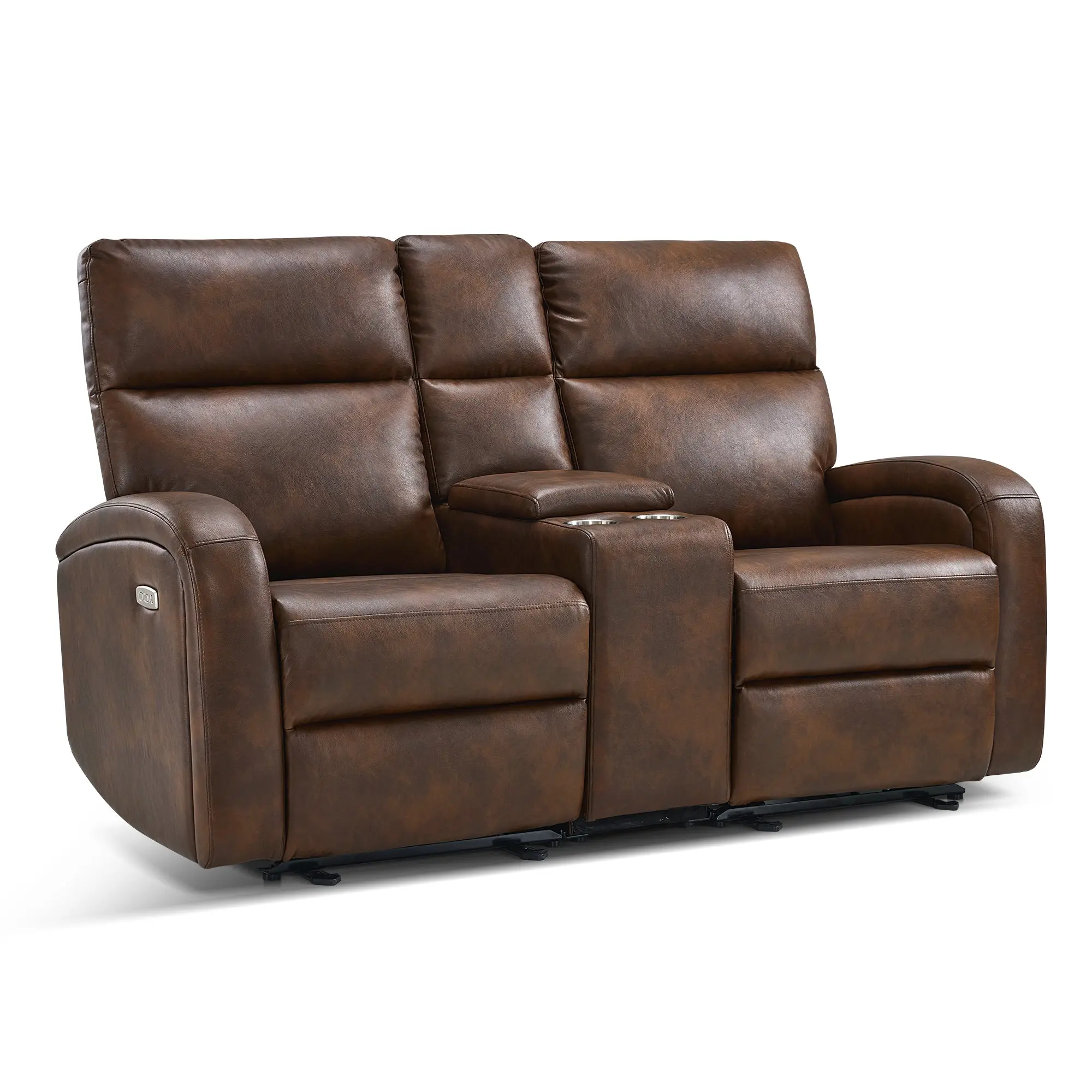 65.7" Compact Zero Wall Loveseat with Console for RV, PR646M2