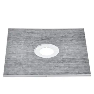 VEVOR Shower Curb Kit,  , 36"x36" Shower Pan Kit with 6.3" Central Drain, Lightweight EPS Shower Installation Kits with 2 Waterproof Cloths, Shower Pan Slope Sticks Fit for Bathroom