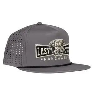 Lazy J Ranch Grey Diamond Banner Performance Rope Trucker Hat