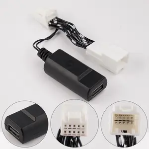 Dashcam Power Adapter 10-pin fit for Hyundai Tuscon, Kia Sportage and More, Dash Cam Power Adapter for Car Replacement, Rearview Mirror Compatible, Built-in GPS Charger & USB Port, Please Check Vehicle's Connector to Ensure it 100% Match the Picture