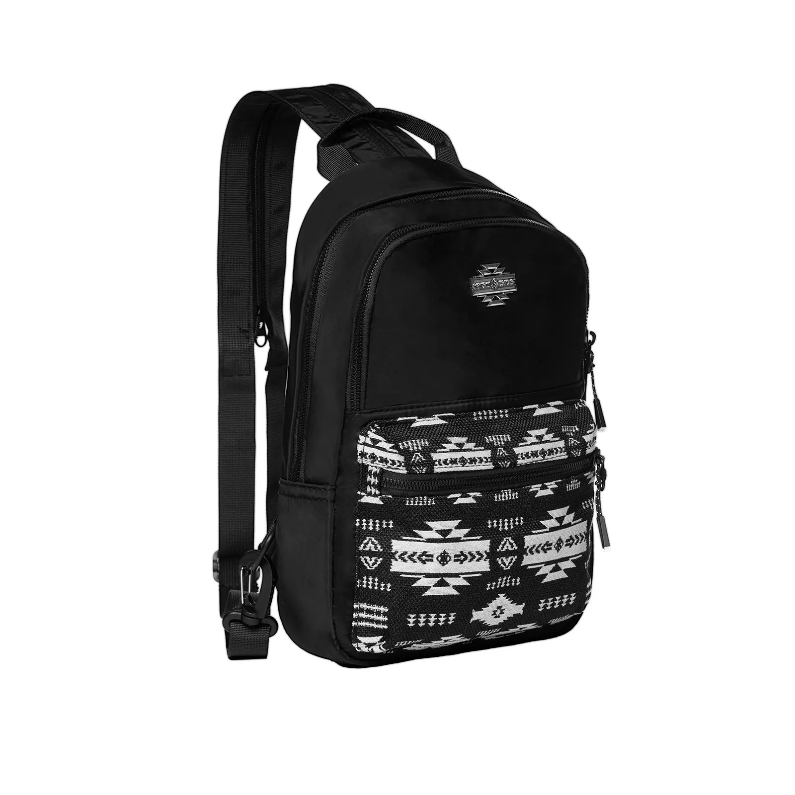 Women's 2-in-1 Convertible Sling Backpack | Southwestern Boho Tribal Geometric Daypack | Western Style Multi-Pocket Crossbody Chest Bag & Shoulder Purse for Travel, Festival & Casual Use
