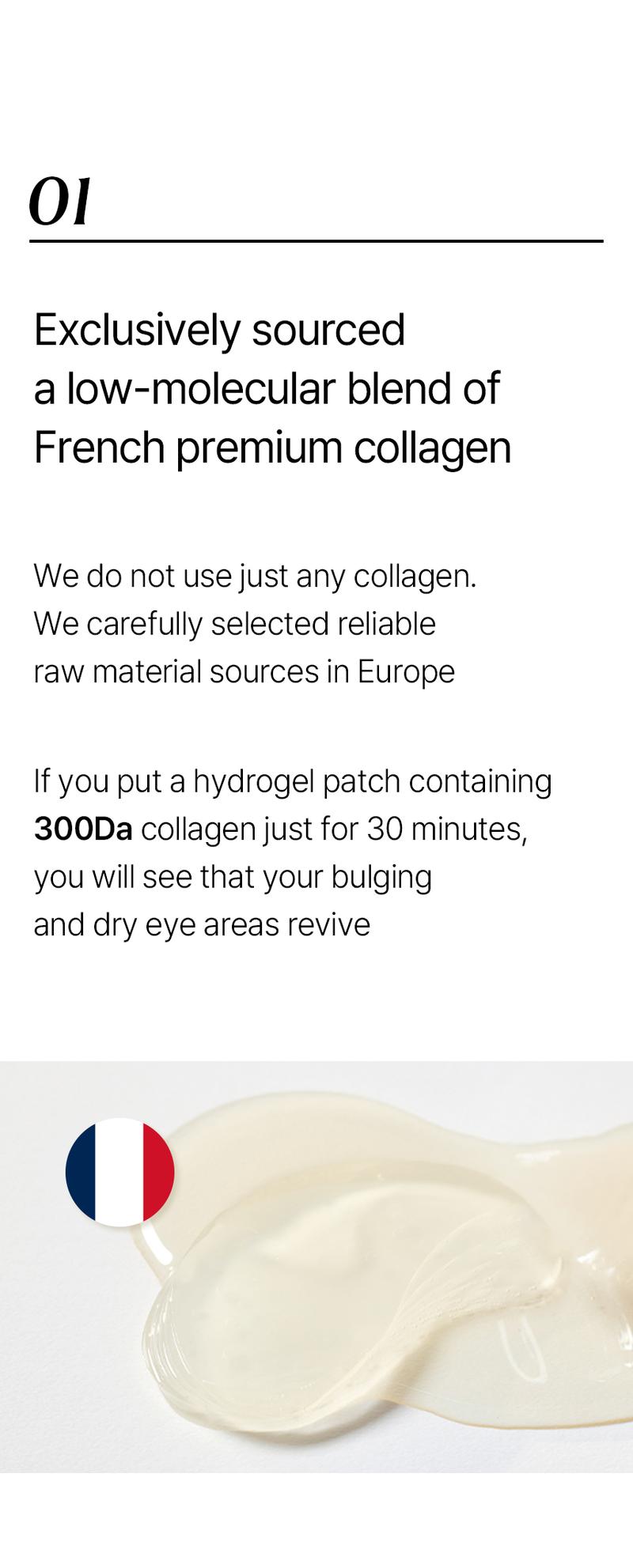 [mixsoon Official Shop] Collagen Hydrogel Eye Patch 30 pairs (60ea) - Collagen Patch that adds elasticity to bulging and wrinkled eye areas, Korean Skincare for Glass Skin