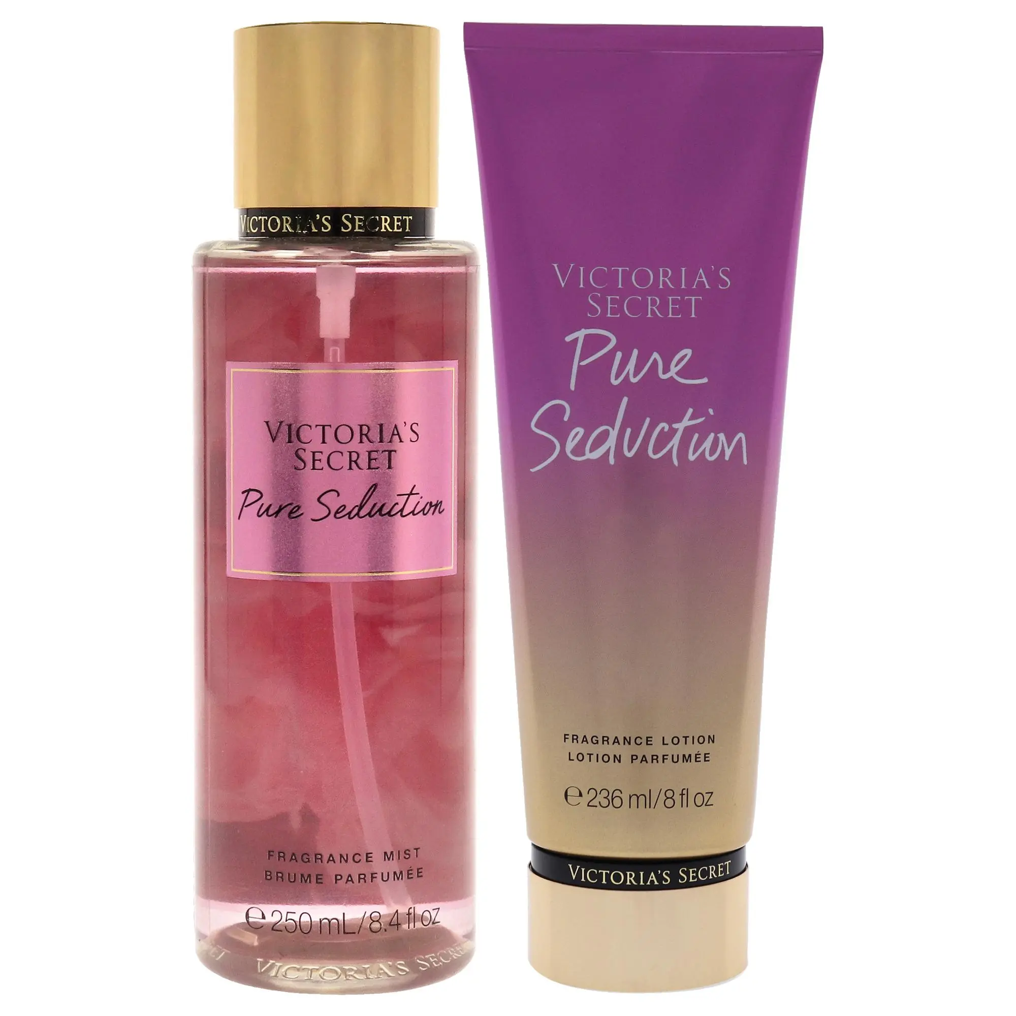 Pure Seduction by Victorias Secret for Women - 2 Pc Kit 8.4 oz Fragrance Mist, 8 oz Body Lotion