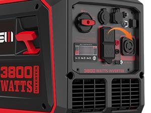 Amerisun 3800-Watt Gas Powered Portable Inverter Generator, Super Quiet and Lightweight for Home Use, Outdoor Camping, RV Ready 30A Outlet, Digital Display, EPA Compliant(AL5035C)