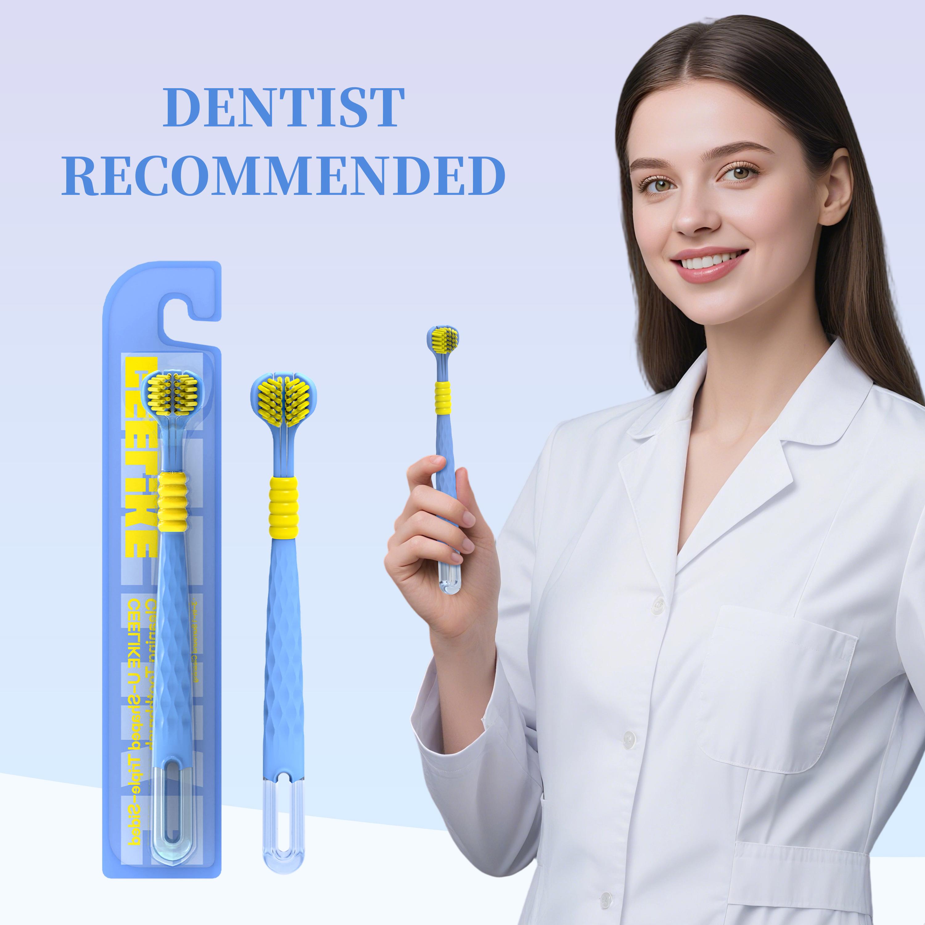 CEELIKE 3-Sided Toothbrush + 2 Toothpaste Set – 360° All-Around Cleaning, Gentle Care, Ideal for Daily Oral Care, Travel-Friendly Design, Available in Multiple Combinations.