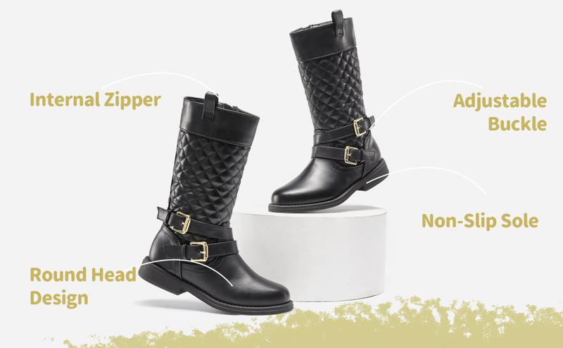 DREAM PAIRS KIDS Girls Knee High Fashion Riding Boots