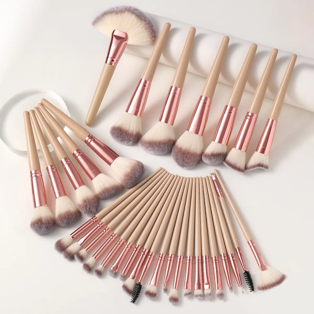 32-Piece Complete Range Synthetic Makeup Brushes Set - For Daily Makeup, Includes Powder, Foundation, Halo Dye, Facial Stationary, Blush, Concealer & Eye Shadow Tools, Brush Makeup Set, Blending Brush