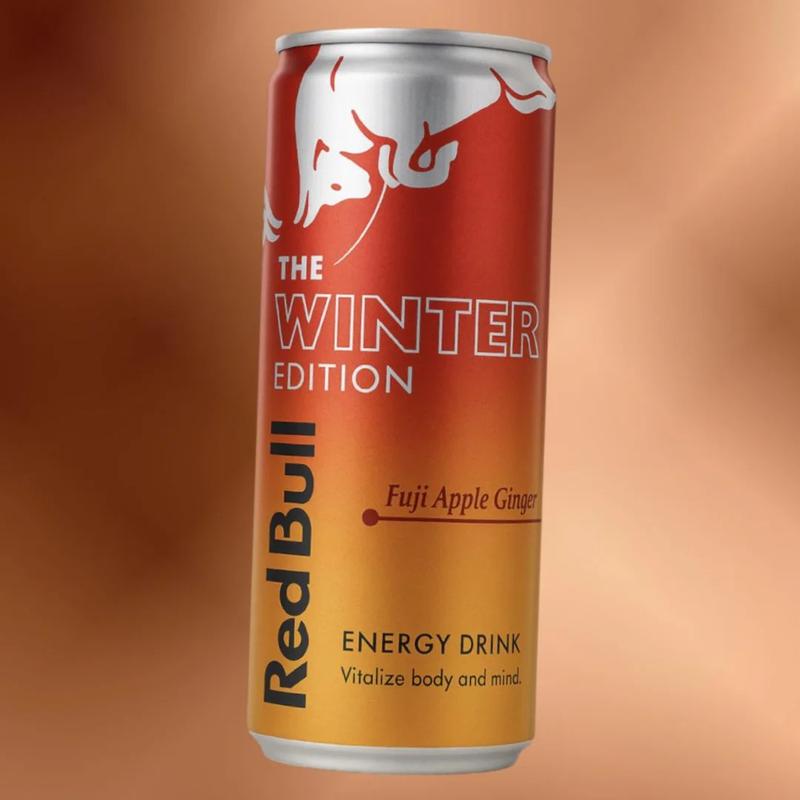 Red Bull Winter Edition  Fuji Apple & Ginger Flavor Energy Drink 8.4 fl oz REGULAR AND SUGAR FREE Choose Your Pack 1–24 CANS