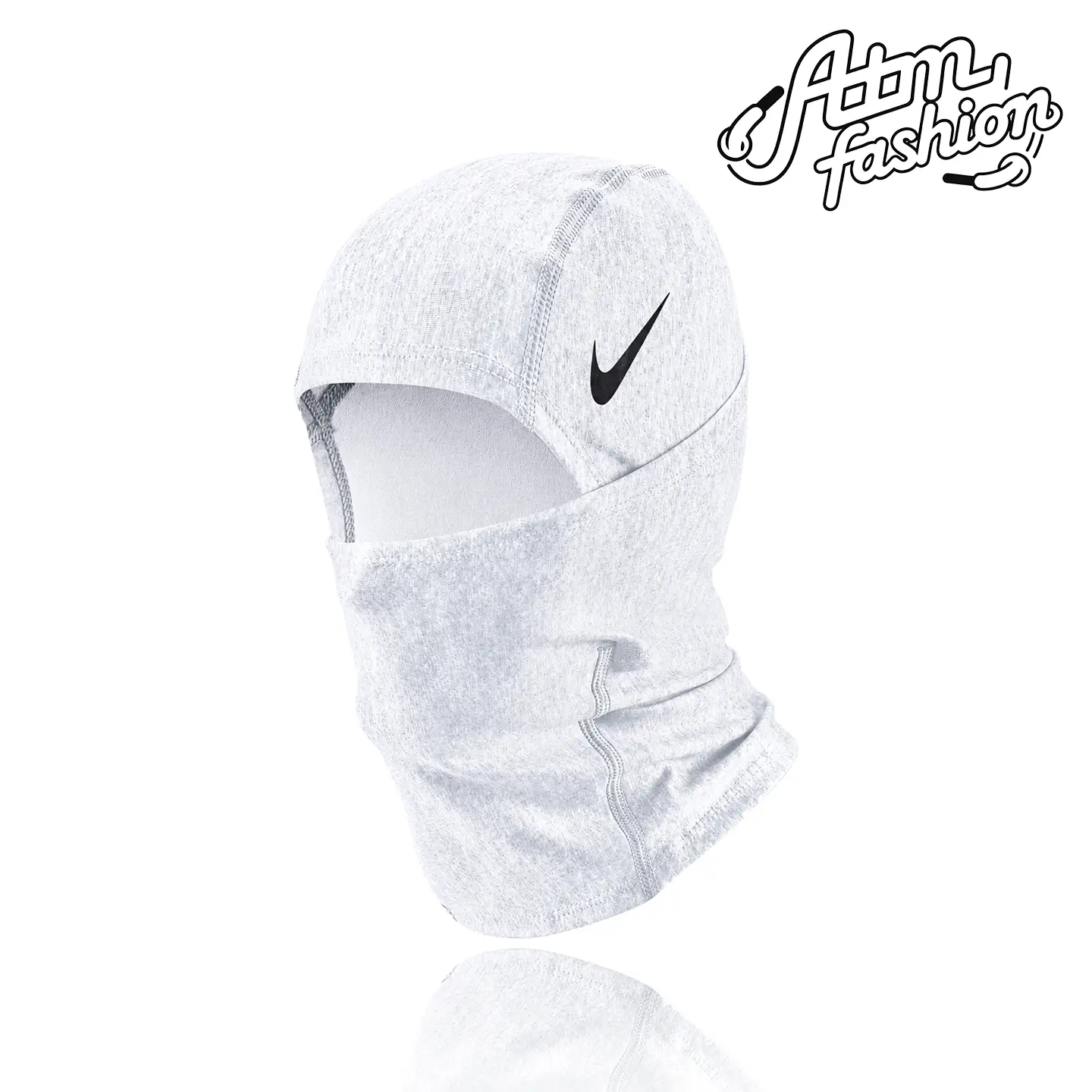 Nike Pro Hyperwarm Hood WhiteWindproof and protective face shield gear enhances athletic performance and is suitable for cycling and outdoor sports.