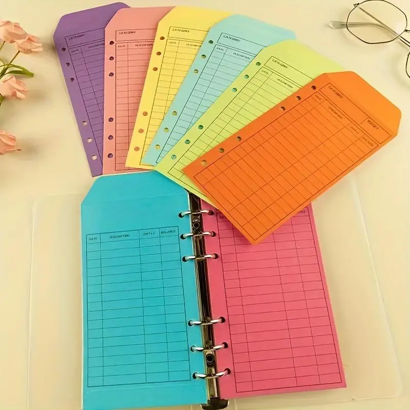 Budget Envelope Binder Set, Colorful Budget Envelopes and Monthly Money-Saving Planner, Weekly Planner Pad, Budget Financial Planner and Monthly Bill Organizer, Office Stationery Supplies