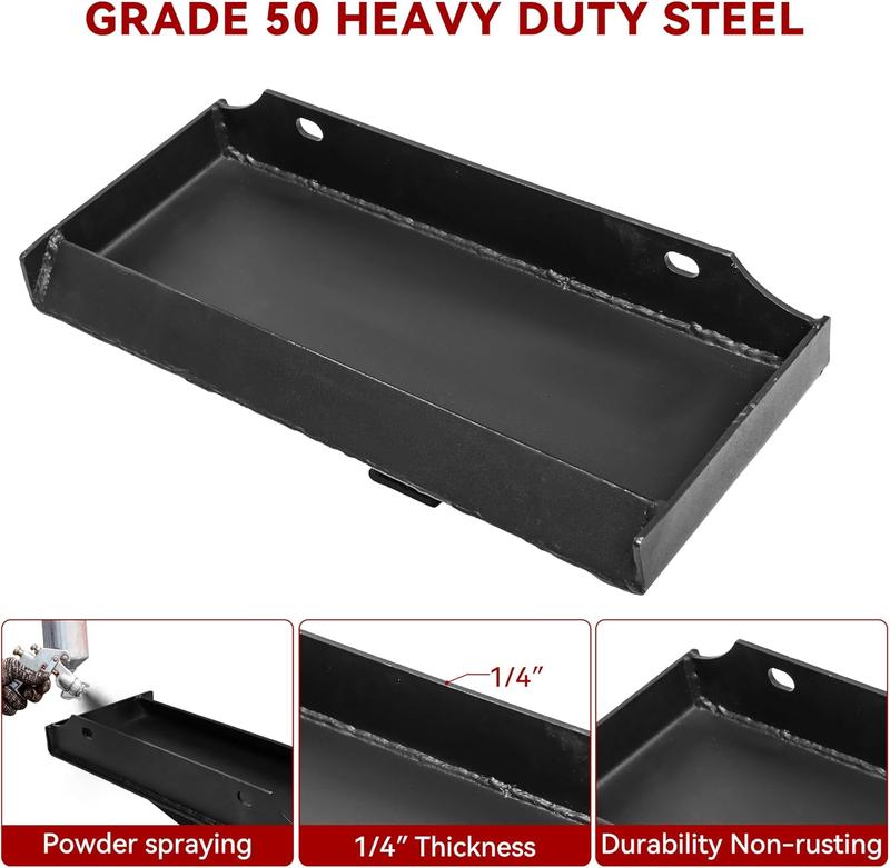 YITAMOTOR Mini Skid Steer Receiver Hitch Mount Plate, 1/4" Thick, Toro Dingo Quick Tach Mount, 2" Receiver Hitch; Weld-On or Bolt Surface, for Lightweight Towing