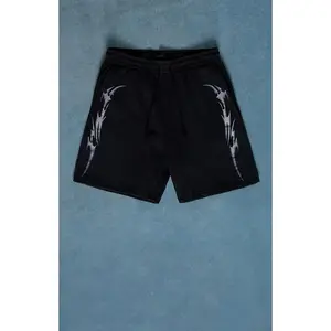 Pacsun Men's Black Graphic Fleece Volley Sweat Shorts