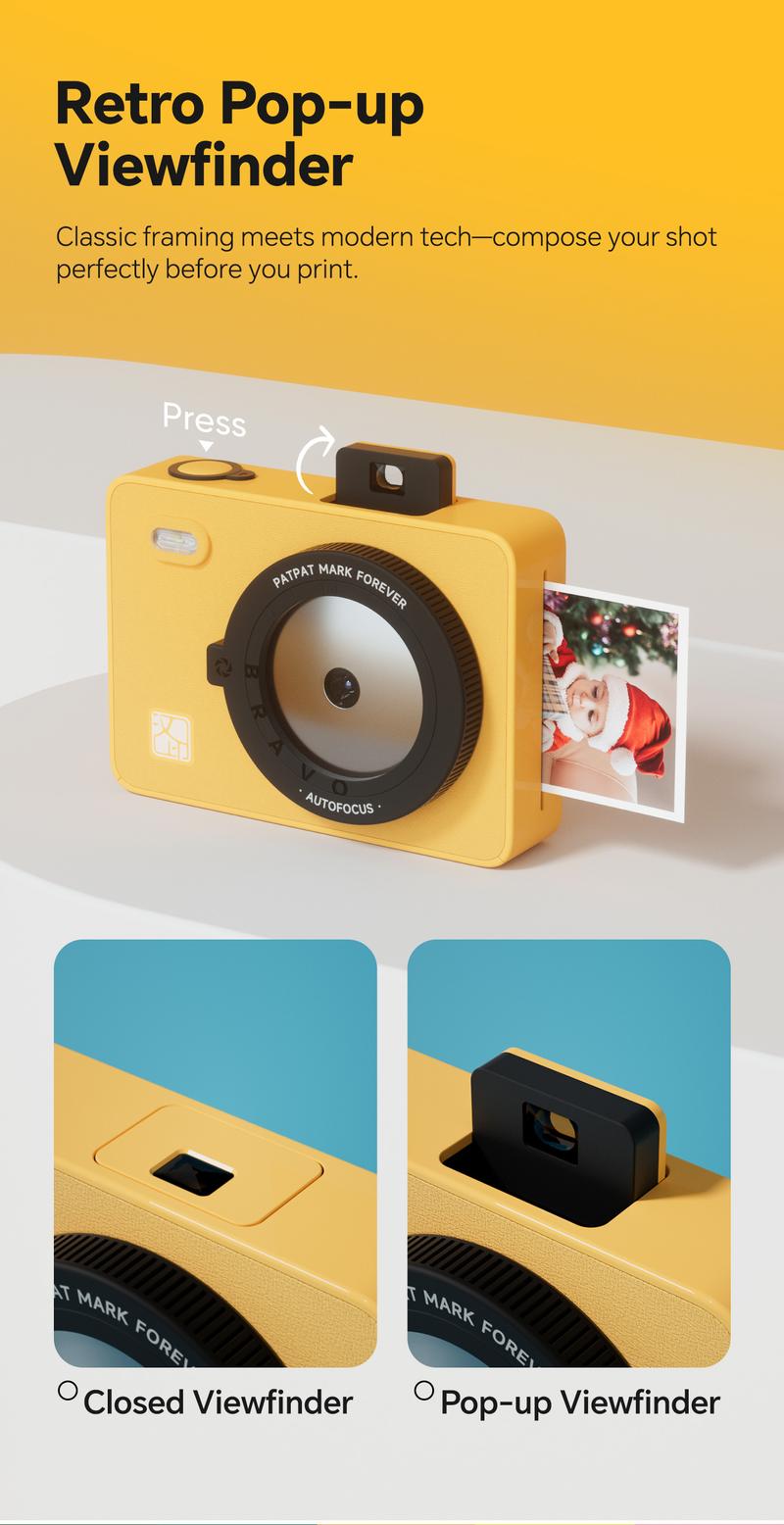 Hanin Z5S Instant Print Camera - Capture Memories in 2x3 Instant Prints, Compact & Lightweight, Perfect for Couples’ Photos, Scrapbooking, and Creating Lasting Moments Together