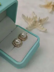 G072 S925 silver Freshwater Edison Pearl earrings ;round and great shiny pearls;8-9mm