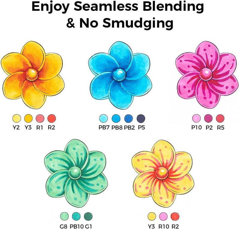 Ohuhu Honolulu B 320-Color Refillable Alcohol Markers – Double Tips, Brush & Fine Tips, Perfect for Artists, Coloring, & Illustration