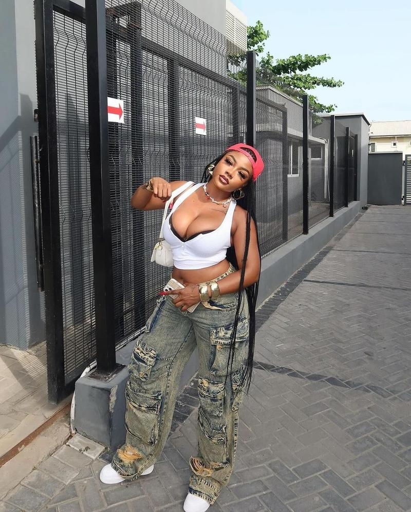 Elengatine  FallFreshness 13 Pockets Casual Chic High Waisted Loose Fit Straight Leg Cargo Jeans Women Vintage - inspired Distressed Denim Cargo Pants for Women, Multiple Utility Pockets, Loose Wide - Leg Style Trouser Womenswear