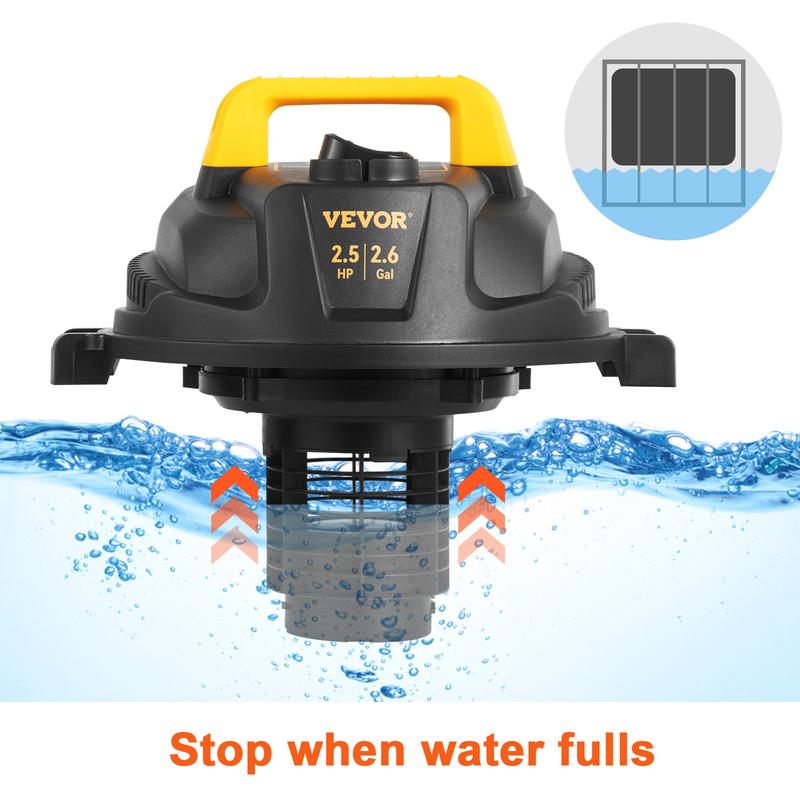 VEVOR Wet Dry Vac, TikTokShopBlackFriday, Max 8 Gallon, 6 Peak HP, 3 in 1 Shop Vacuum with Blowing Function, Portable with Attachments to Clean Floor, Upholstery, Gap, Car, ETL Listed VEVOR Super Brand Day