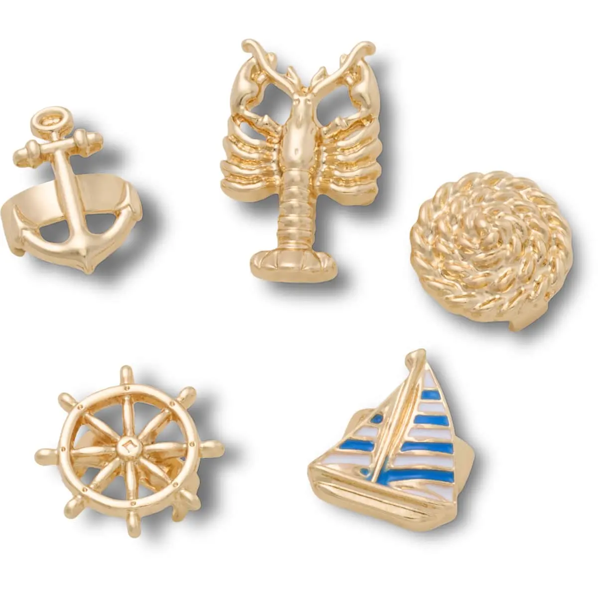 Crocs Jibbitz Footwear Decor Charms - 5-Pack Lightweight Shoe Charms, Jewelry-Inspired Accents for Sandal Personalization