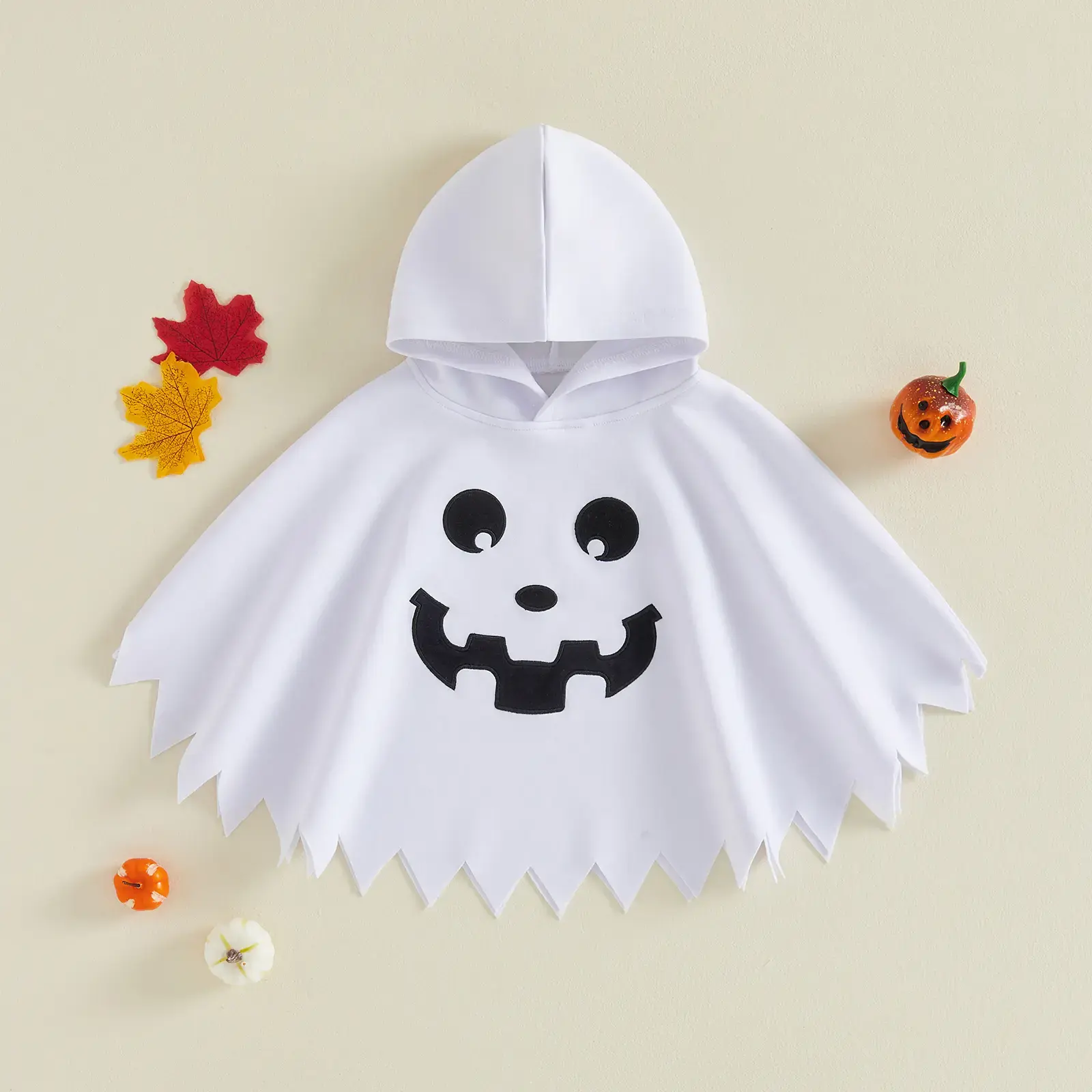 Toddler Baby Boys Girls Halloween Costume Ghost Party Face Cloak Hooded Cape Halloween Fancy Party Cosplay Outfits