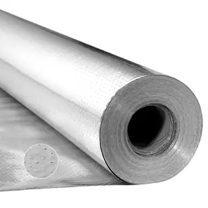 Double Reflective Insulation Roll with Perforated Woven Radiant Barrier, 0.15mm Thick, 48 Inch by 250 Foot Size, Double-Sided Aluminum Foil Heat Reflective Shield, Thermal Insulation for Windows, RV Roof, Attic and Mobile Home