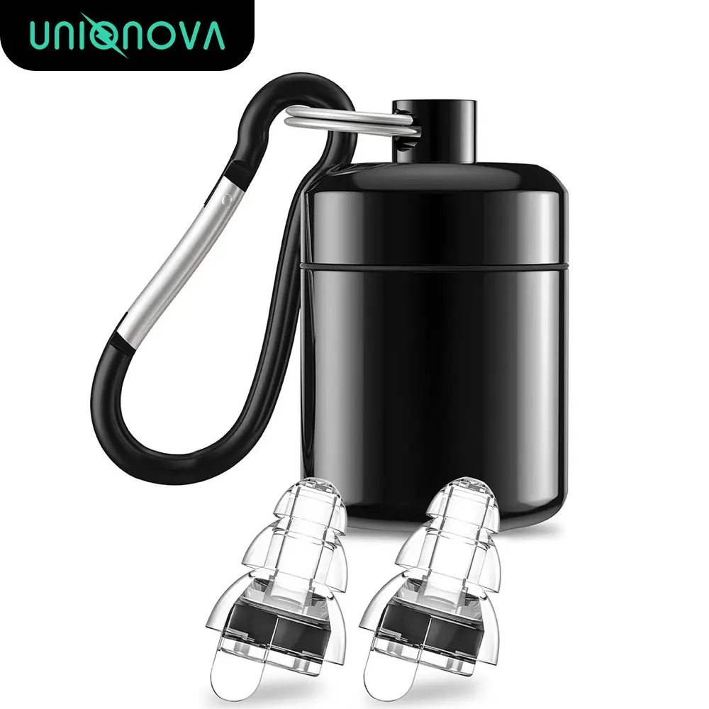 UNIQNOVA High Fidelity Concert Earplugs for Concerts Musicians for Noise Reduction 24db Advanced Filter Technology Ear Protection for Music Festivals DJ Nightclub Drummers