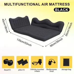 Car Inflatable Mattress with Electric Pump - Thickened SUV Rear Seat & Trunk Air Bed for Camping & Travel
